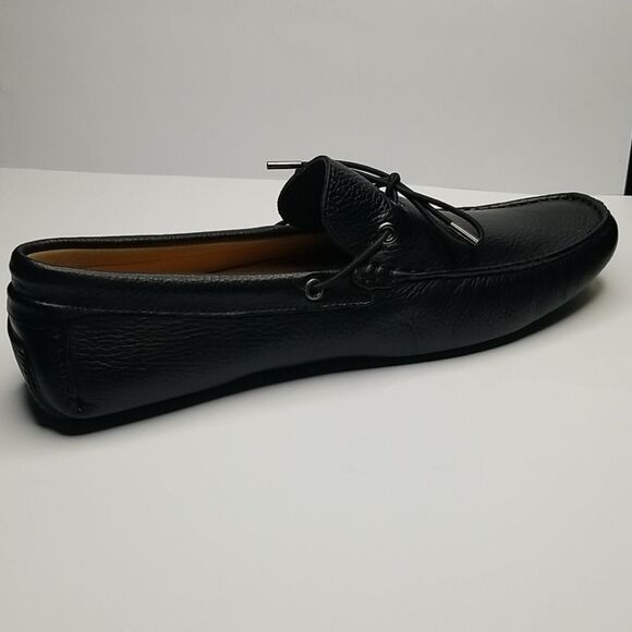 ?️Men classic Black Loafers tie driver NWT main image 7